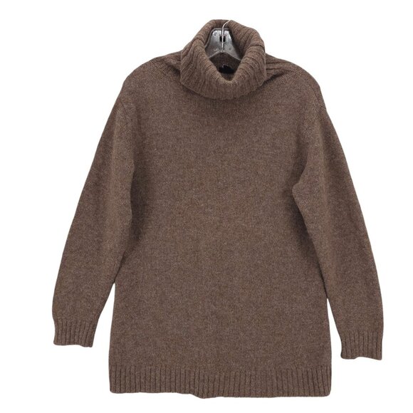 EILEEN FISHER 100% Baby Alpaca Turtleneck Sweater Brown Size SMALL - Picture 1 of 6